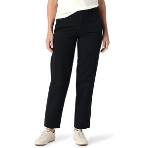 Women's Pant Lee Ultra Lux Mid Rise Relaxed Straight Leg Size 6 SHORT